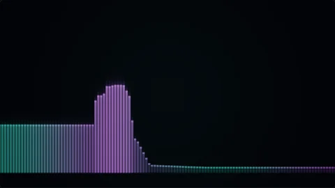 Spectrum bars audio visualizer responding to browser audio